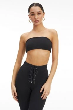 GOOD AMERICAN Tees & Tops ESSENTIAL BANDEAU | BLACK001
