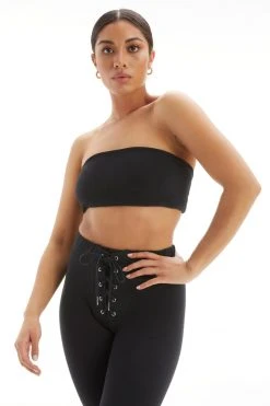 GOOD AMERICAN Tees & Tops ESSENTIAL BANDEAU | BLACK001
