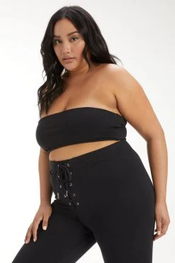 GOOD AMERICAN Tees & Tops ESSENTIAL BANDEAU | BLACK001