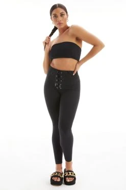 GOOD AMERICAN Leggings & Pants ESSENTIAL BOMBSHELL LEGGING | BLACK001