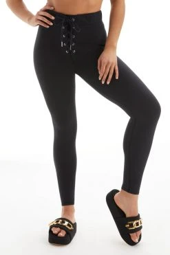 GOOD AMERICAN Leggings & Pants ESSENTIAL BOMBSHELL LEGGING | BLACK001