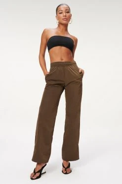GA-SALE SHINE TRACK PANT | MOCHA001