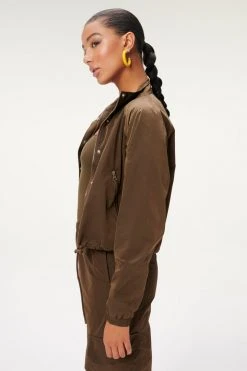 GA-SALE SHINE TRACK JACKET | MOCHA001