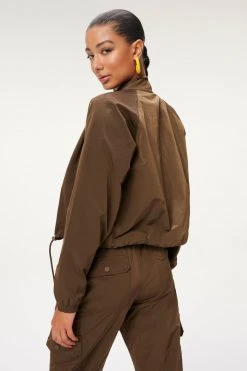 GA-SALE SHINE TRACK JACKET | MOCHA001