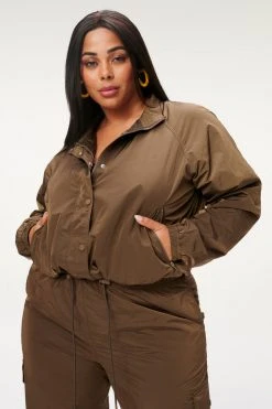 GA-SALE SHINE TRACK JACKET | MOCHA001