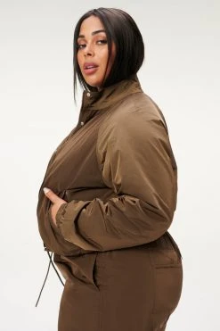 GA-SALE SHINE TRACK JACKET | MOCHA001