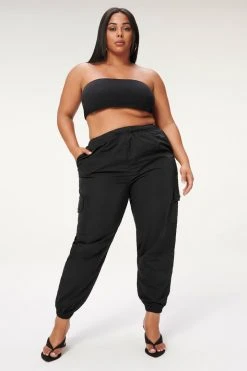 GA-SALE SHINE BOYFRIEND CARGO | BLACK001 Leggings & Pants