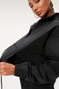 GA-SALE Terry Essentials SHINE OVERSIZED ANORAK | BLACK001