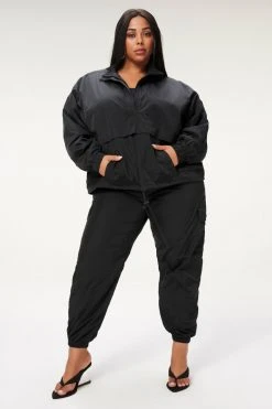 GA-SALE Terry Essentials SHINE OVERSIZED ANORAK | BLACK001