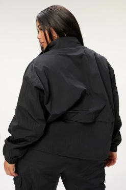 GA-SALE Terry Essentials SHINE OVERSIZED ANORAK | BLACK001