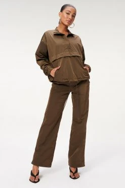 GA-SALE SHINE OVERSIZED ANORAK | MOCHA001 Terry Essentials