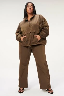 GA-SALE SHINE OVERSIZED ANORAK | MOCHA001 Terry Essentials