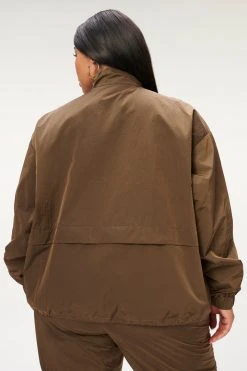 GA-SALE SHINE OVERSIZED ANORAK | MOCHA001 Terry Essentials