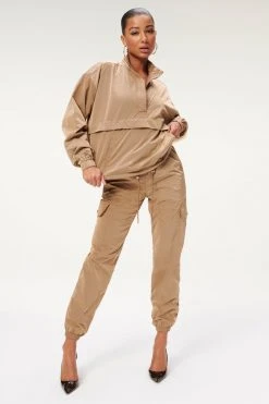 GA-SALE SHINE OVERSIZED ANORAK | PUTTY001