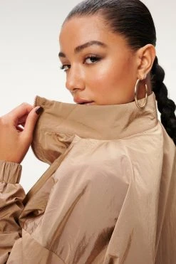 GA-SALE SHINE OVERSIZED ANORAK | PUTTY001