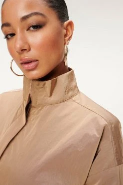 GA-SALE SHINE OVERSIZED ANORAK | PUTTY001