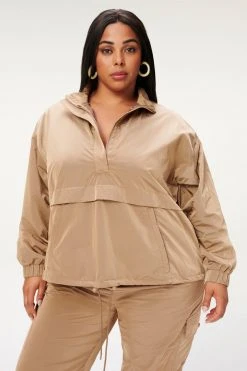 GA-SALE SHINE OVERSIZED ANORAK | PUTTY001