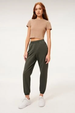 GA-SALE SUEDED TRACK JOGGER | INK001 Leggings & Pants