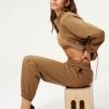 GA-SALE SUEDED TRACK JOGGER | SEPIA001 Leggings & Pants