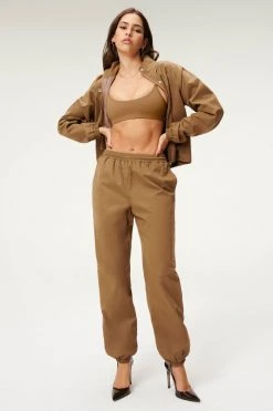 GA-SALE SUEDED TRACK JOGGER | SEPIA001 Leggings & Pants