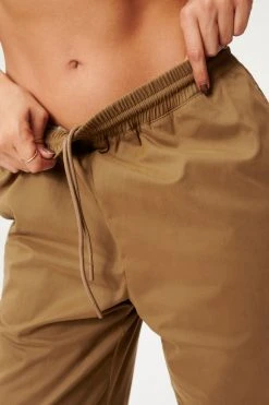 GA-SALE SUEDED TRACK JOGGER | SEPIA001 Leggings & Pants