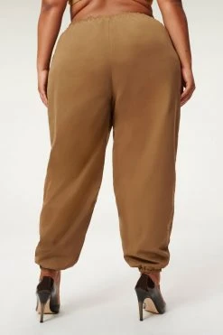 GA-SALE SUEDED TRACK JOGGER | SEPIA001 Leggings & Pants