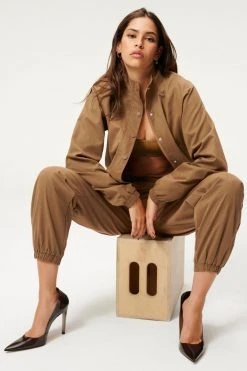 GA-SALE Jackets SUEDED TRACK JACKET | SEPIA001