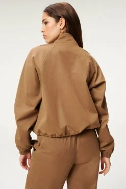 GA-SALE Jackets SUEDED TRACK JACKET | SEPIA001