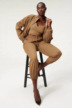 GA-SALE Jackets SUEDED TRACK JACKET | SEPIA001