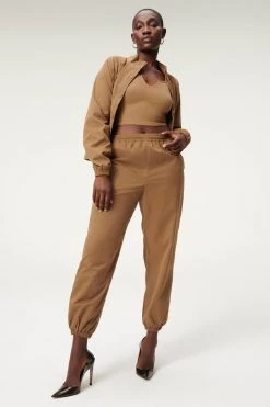 GA-SALE Jackets SUEDED TRACK JACKET | SEPIA001