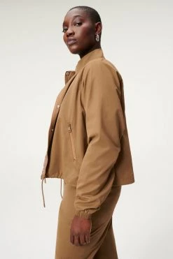 GA-SALE Jackets SUEDED TRACK JACKET | SEPIA001