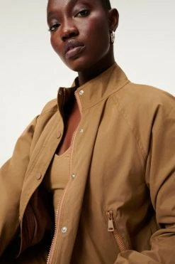 GA-SALE Jackets SUEDED TRACK JACKET | SEPIA001