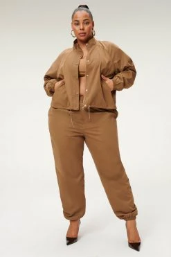 GA-SALE Jackets SUEDED TRACK JACKET | SEPIA001