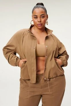 GA-SALE Jackets SUEDED TRACK JACKET | SEPIA001