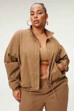 GA-SALE Jackets SUEDED TRACK JACKET | SEPIA001