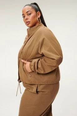 GA-SALE Jackets SUEDED TRACK JACKET | SEPIA001