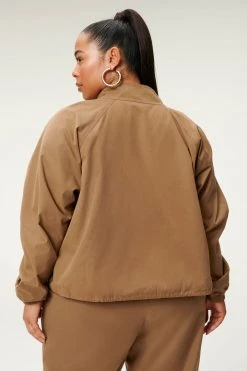 GA-SALE Jackets SUEDED TRACK JACKET | SEPIA001