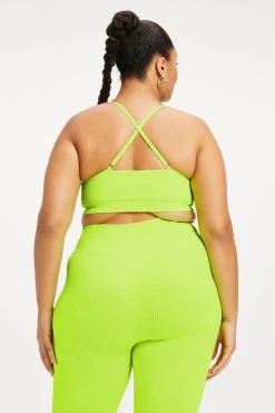 GA-SALE Neon Collection SEAMLESS CHUNKY RIB BRA | ELECTRIC LIME002