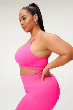 Cheap โค๏ธ GOOD AMERICAN SEAMLESS CHUNKY RIB BRA | HOT PINK002 ๐ 19 GOOD AMERICAN SEAMLESS CHUNKY RIB BRA | HOT PINK002