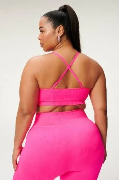 Cheap โค๏ธ GOOD AMERICAN SEAMLESS CHUNKY RIB BRA | HOT PINK002 ๐ 20 GOOD AMERICAN SEAMLESS CHUNKY RIB BRA | HOT PINK002