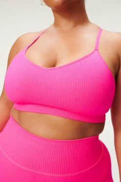 Cheap โค๏ธ GOOD AMERICAN SEAMLESS CHUNKY RIB BRA | HOT PINK002 ๐ 18 GOOD AMERICAN SEAMLESS CHUNKY RIB BRA | HOT PINK002