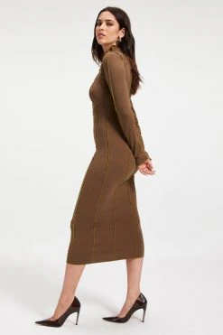 GA-SALE KNIT MIDI DRESS | FOG001