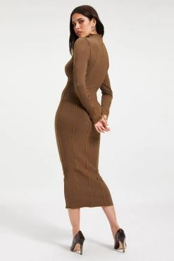 GA-SALE KNIT MIDI DRESS | FOG001