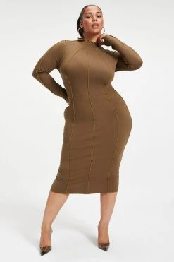 GA-SALE KNIT MIDI DRESS | FOG001