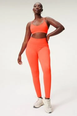 GOOD AMERICAN SEAMLESS CHUNKy RIB LEGGING | HOT CORAL001