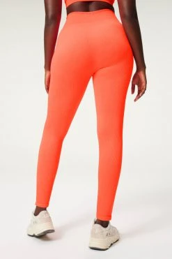 GOOD AMERICAN SEAMLESS CHUNKy RIB LEGGING | HOT CORAL001