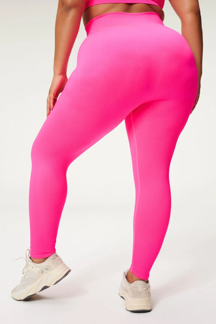Brand new 🤩 GOOD AMERICAN Neon Collection SEAMLESS CHUNKy RIB LEGGING | HOT PINK002 ❤️ 15 GOOD AMERICAN Neon Collection SEAMLESS CHUNKy RIB LEGGING | HOT PINK002