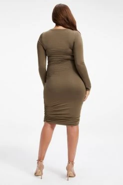 Hot Sale ๐ GOOD AMERICAN MATERNITY RUCHED MIDI DRESS | FOG001 ๐ DRESSes โ๏ธ 7 GOOD AMERICAN MATERNITY RUCHED MIDI DRESS | FOG001 Dresses