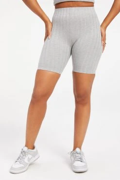 Best Sale ๐ GOOD AMERICAN Good '90s '90S RIBBED BIKER SHORT | HEATHER GREY001 ๐ 30 GOOD AMERICAN Good '90s '90S RIBBED BIKER SHORT | HEATHER GREY001