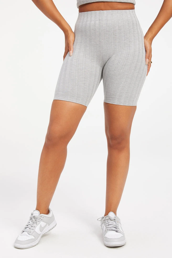 Best Sale ๐ GOOD AMERICAN Good '90s '90S RIBBED BIKER SHORT | HEATHER GREY001 ๐ 14 GOOD AMERICAN Good '90s '90S RIBBED BIKER SHORT | HEATHER GREY001